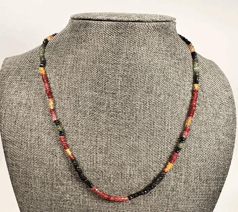 NCSP 3923 SAPPHIRE NECKLACE MIX (SAPPHIRE, RUBY, EMERALD)